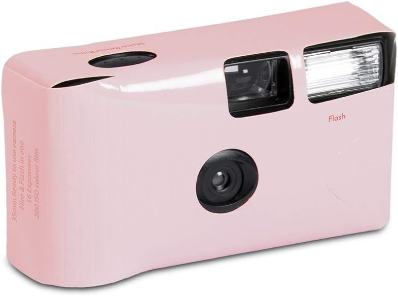 Disposable Camera with Flash Blush Pink Electronics
