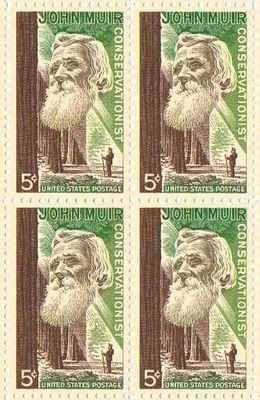 John Muir Conservationist Set of 4 x 5 Cent US Postage Stamps NEW Scot 1245