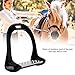 Yosooo Horse Riding Stirrups, Aluminum Stirrup with Stainless Steel Anti-Slip Pad for Equestrian Saddle(Black)thumb 2