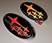 2008-2014 Hatchback Wagon Carbon Fiber Emblem Decals Compatible with Subaru WRX STI Hatchback Wagon (Reflective Red)