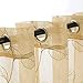 Lazzzy Sheer Curtains for Living Room Bedroom Gold Curtains Leaf Embroidered Curtains Botanical Semi Sheer Curtains 84 inches 2 Panels Light Filtering Window Treatments Rod Pocket Drapes Gold