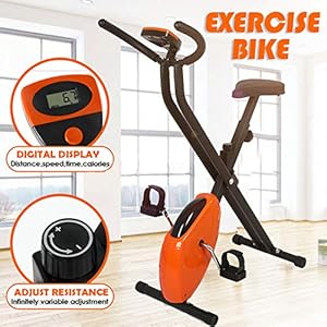 MOKY Upright Exercise Bike Stationery Folding Home Gym Fitness Cycling Bicycle Trainer Cardio Bike Indoor Sport Workout Equipment