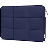 MOSISO Laptop Case 13.3 inch, 13-13.3 inch Puffy Laptop Sleeve Compatible with MacBook Air 13 13.6/Pro 13/Pro 14, HP Dell ASUS Lenovo, Rectangle Quilted Puffer Computer Bag for Women, Navy Blue