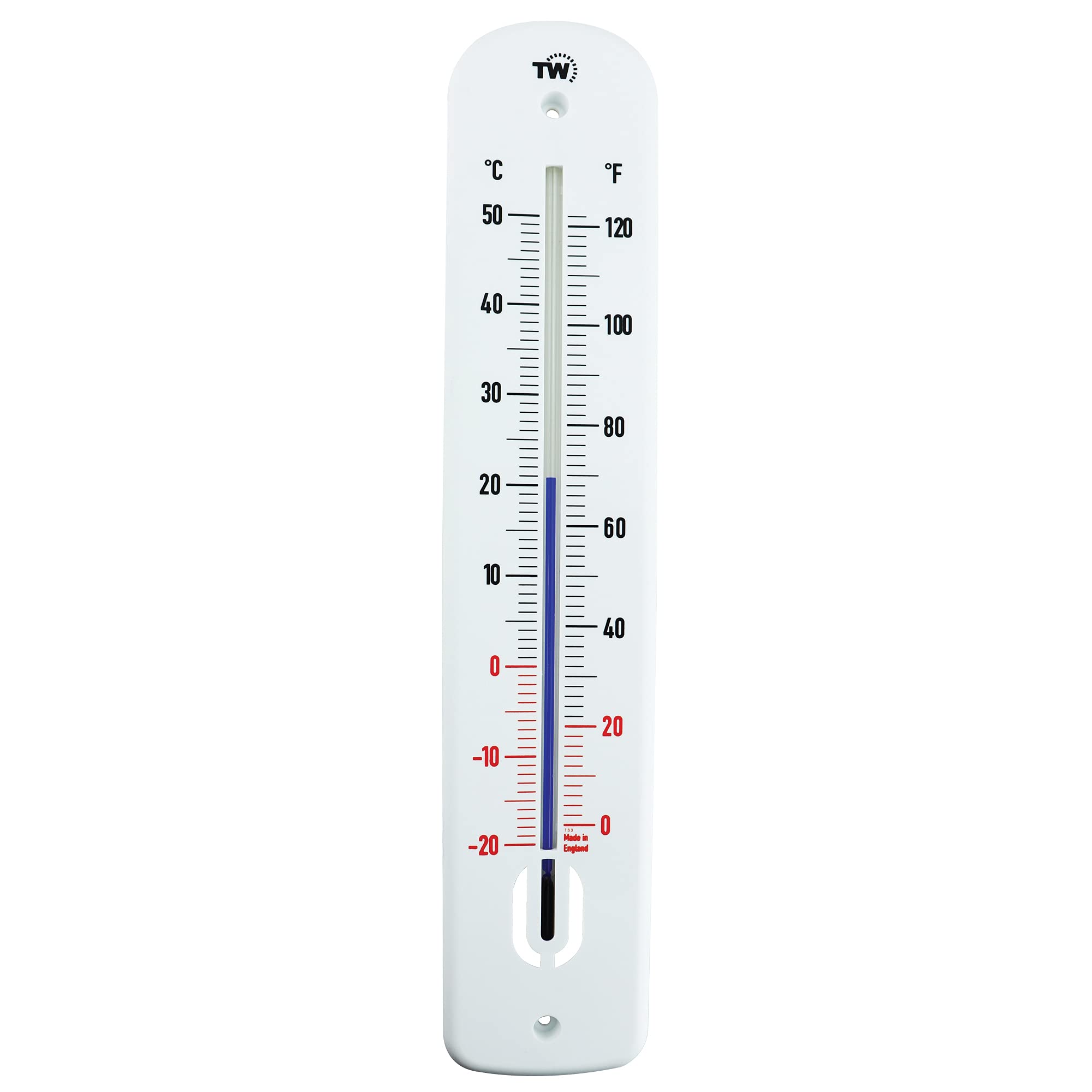 Large Outdoor Thermometer - 380 mm Garden Thermometer Outdoor for Use in Garden Greenhouse Patio Sun Terrace Shed Allotment Wall Classic Thermometer Indoor Outside Temperature Gauge (Black and Red)