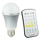 Coidak 9W E26 Dimmable LED Light Bulb, Warm - Cool White Color Temperature Adjustable, with 2.4G RF Wireless Remote Controller (Not IR), Incandescent Equivalent 63 Watt, A19 Lamp