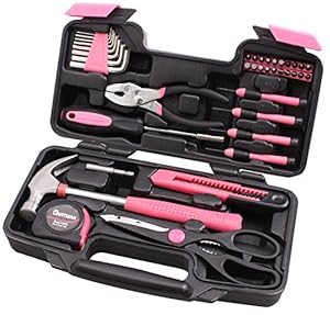 4. Cartman Pink 39-Piece Tool Set - General Household Tool Kit