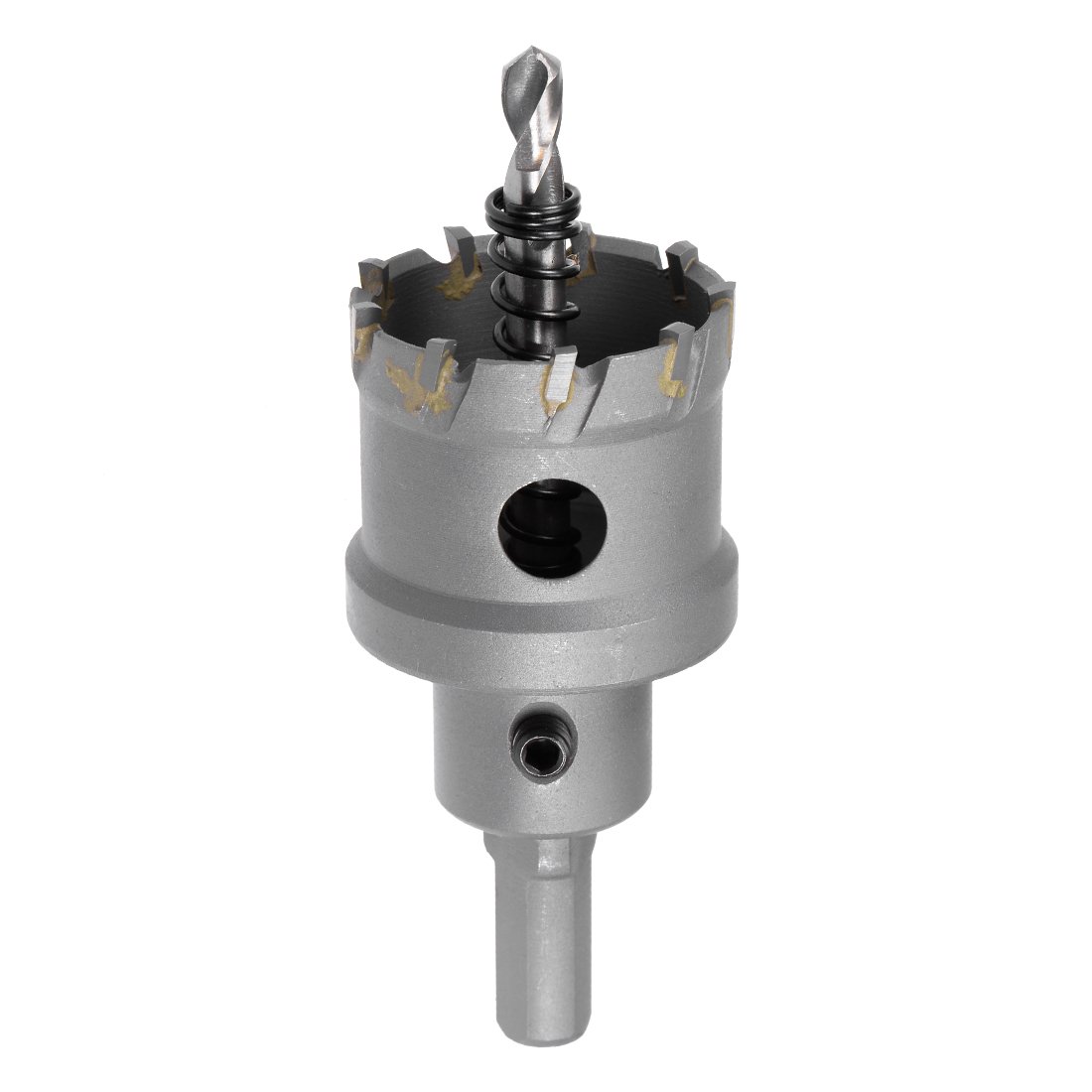 sourcingmap Carbide Hole Saw Drill Bit, 38mm Hole Cutter for Stainless Steel Alloy Cast Iron Copper Metal Sheet, with Limit Step