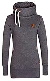 Ecowish Women's Long Sleeve Raglan High Collar Tunic Sweatshirt & Hoodie
