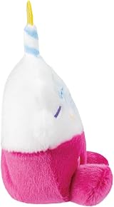 AURORA Palm Pals Sparkle Birthday Cupcake 5in Pink White Plush Toy view 3