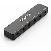 Cubilux Professional 5-Way 3.5mm AUX Splitter, Aluminum Case 5-Channel 1/8” Stereo Headphone Splitter, Multi-Port TRS Audio S