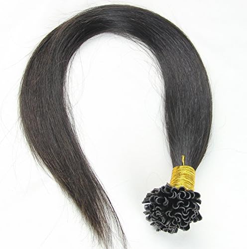 Sunday Hair Natural keratin Capsule pre bonded U/Nail Tip Hair Extension flat tip hair extensions color1b 1g 100s/bag 26inch