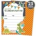 Koko Paper Co Dinosaur Party Invitations for Kids' Birthdays or Baby Showers. Set of 25 Cards and Envelopes. Colorful, Fill-in Style for Boys and Girls, 5