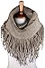 Basico Women Winter Warm Knit Infinity Scarf Tassels Soft Shawl Various Colors (2pk Melange Beige/Burgundy Plum)