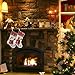WEWILL Classic Christmas Stockings Set of 2 Elk, Snowman Xmas Character 17 inch Christmas Decorations Gift for Family Kids (Style 4)