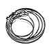 IBLUE Jewelry Women's Black Hoop Earrings Sets Stainless Steel 6 Pairs a Set