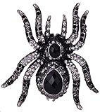 Angel Jewelry Women's Crystal Halloween Spider Stretch Rings