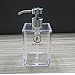 HONJAN Clear Acrylic Soap Dispenser, 13.5 oz Square Lucite Soap Dispenser with Pump Refillable Hand Soap Liquid Soap Dish Soap