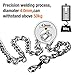 PETTOM Heavy Duty Metal Dog Leash, Chew Proof Chain Leash with Soft Padded Handle for Large & Medium Dogs, Training & Walking Chain Dog Lesh(6FTX4mm,Black)