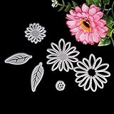 Delight eShop 6pcs Flowers Leaves Metal Cutting Dies Stencils Set For DIY Scrapbooking Photo Album Paper Card