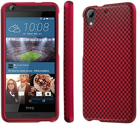 HTC Desire 626 / 626S Case, [NakedShield] [Rose Pink] Total Armor Protection Case - [Red Black Checker] for HTC Desire 626 / 626S