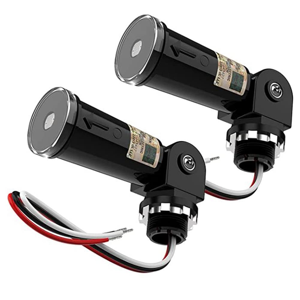 Nvanvmm 2Pack,Dusk to Dawn/Day Night Sensor, Photoelectric Switch, Photo Cell Sensor,IP65 Waterproof Photocell for Outdoor Light