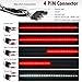 Mihaz 60'' Truck Tailgate Light Bar, 5 Function 90 Red/White LED Brake Light Strip Single Row for Turn Signal, Brake, Reverse Light, IP67 Waterproof Rating