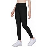 Arshiner Girls Fleece Lined Leggings High Waist Water Resistant Warm Winter Tights Running Athletic Yoga Pants for Kids
