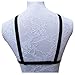 Women Hollow Out Strap Crop Top Harness Bra Elastic Cup-Less Cage Bra (0y73 Black)