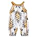 PHOTNO harem pants toddler baby girl Summer Straps Floral bodysuit romper jumpsuits playsuit (0-4Y) (100 (3T), Multicolor)