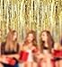 Set of 2 Shiny Gold Metallic Foil Fringe Door & Window Curtain Party Decoration 3' X 8' (36