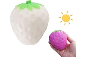 Fake Strawberry, Color-Changing Strawberry Squeezing,Food Squeezable Toy,Simulation Squeeezy Strawberries Stress Balls,Fruit 
