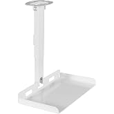 VIVO White Extending 14 x 9 in Projector Tray Ceiling Mount, MOUNT-VP08W | Universal, Height Adjustable Projection, No Projector Hole Installation, Hidden Cable Routing, Holds 11 lbs
