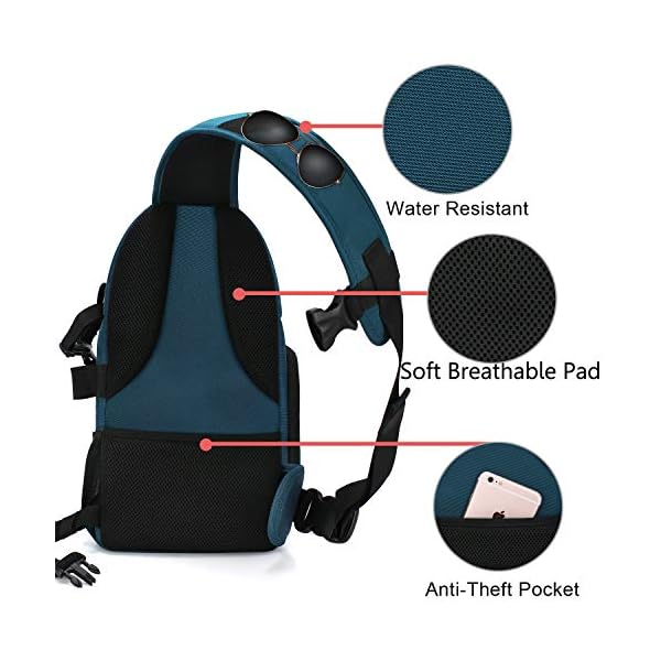 MOSISO Kamera Umhängetasche,DSLR/SLR/Spiegellos Kameratasche Stoßfeste Fotografie Kamerarucksack mit Stativhalter&Abnehmbar Modularen Einsätzen Kompatibel mit Canon/Nikon/Sony/Fuji,Jägergrün – Bild 6