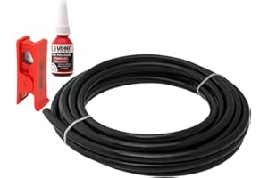 Vixen Air 1/2" OD Heavy Duty Nylon Hose 25FT with Thread Sealant and Hose Cutter for Suspension/Air Ride/Train Air Horn VXA12025K
