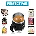 LEADNOVO Update Self Stirring Mug Auto Self Mixing Stainless Steel Cup for Bulletproof/Keto Coffee/Tea/Hot Chocolate/Milk/Cocoa Protein Shaker Mug for Office/Kitchen/Travel/Home -450ml/15.2oz (Black)