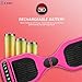 DOC Electric Hoverboard Self-Balancing Hoover Board with Built in Speaker LED Lights Wheels UL2272 Certified (Chrome Pink)