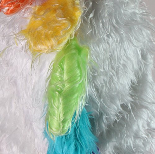 Plush White Soft Fuzzy Unicorn Adult Hat