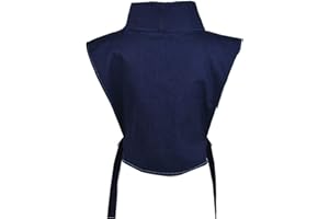 xxxiticat Women's Denim Vest Shirt Sleeveless High Neck Tie Up Buckle Side Open Cutout Hollow Out Cropped Tank Top