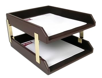 Dacasso Home Office Table Desktop Decorative Chocolate Brown