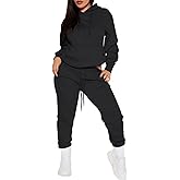 Sweatsuits Women 2 Piece Outfit Long Sleeve Lounge Wear Gym Suits Athletic Winter Outfits Cute Cotton Cozy Jogging Sets