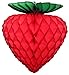 4-Piece Paper Strawberries, 8-10 Inches, Red Pink