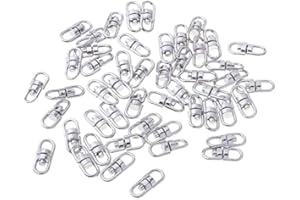 Double Ended Swivel Key Ring Connector Swivel Trigger Lobster Claw Clasp-50 Piece Small