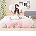 elfishgo Creative Star Moon and Cloud Plush Pillows Stuffed Toys (White, Star)