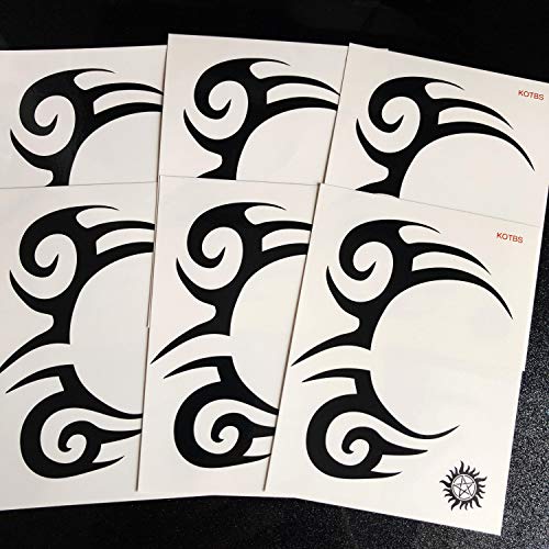 Kotbs 6 Sheets Temporary Tribal Face Tattoo, Waterproof Temporary Tattoos Halloween Tattoo Sticker for Men Women Fake Tattoos