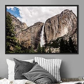 signwin Framed Canvas Wall Art Mountainfalls Group Multicolor...