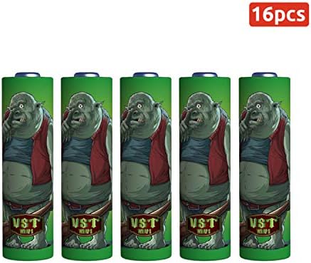 VampCase Rewrap Kit (Set of PVC Wraps + PET Top Insulators) Wraps Heat Shrink Tubes Sleeves for 18650 Batteries Zombie Serie - 16pcs Abomination