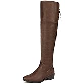 DREAM PAIRS Women's Lei Over The Knee Block Heel Riding Boots