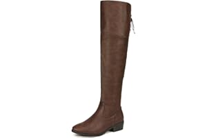 DREAM PAIRS Women's Over The Knee High Low Block Heel Riding Boots Uplace Lei