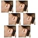 Anni Coco 18K White Gold Plated Stainless Steel Brilliant Cut Round Clear CZ Stud Earrings, 4-9mm 6 Pairs