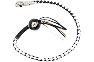 GARGOYLE BELLS Motorcycle Whips 42" Get Back Whip with ball, Biker Whips Handlebar Accessories for motorbike